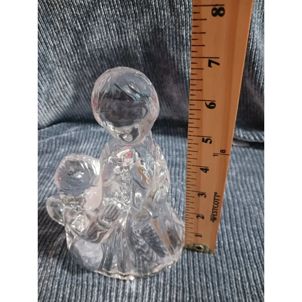 R.O.C Vtg Crystal Mother & Child Figurine Sculpture